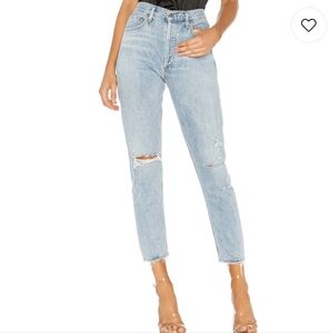 NWT AGOLDE JAMIE HIGH RISE CLASSIC STRAIGHT LEG JEANS